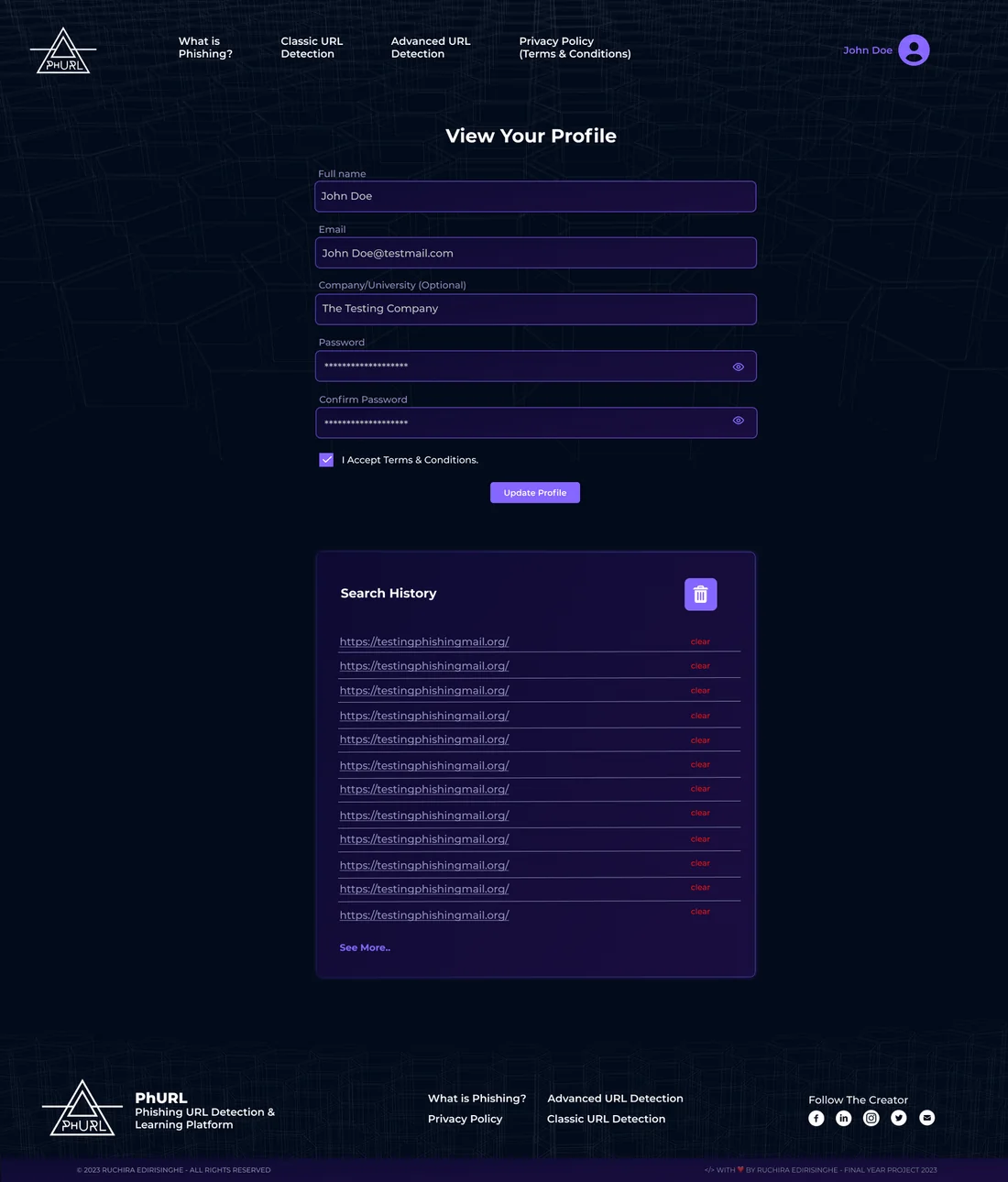 Project PhURL - View profile